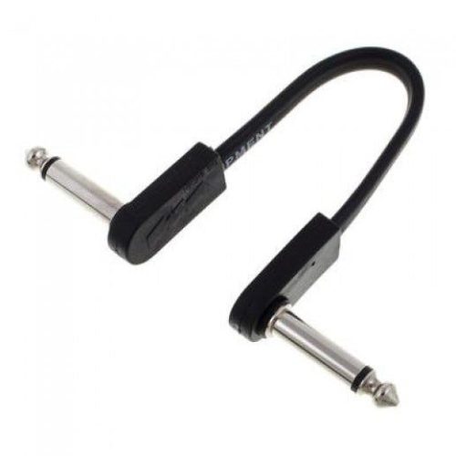 EBS Premium Chrome Flat Right Angle Jack Patch Cable - 10CM in stock