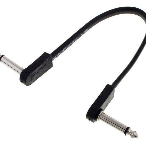 EBS Premium Chrome Flat Right Angle Jack Patch Cable - 18CM in stock