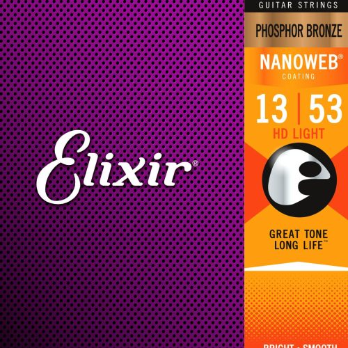 Elixir HD Light Acoustic Phosphor Bronze Strings 13 - 53 in stock