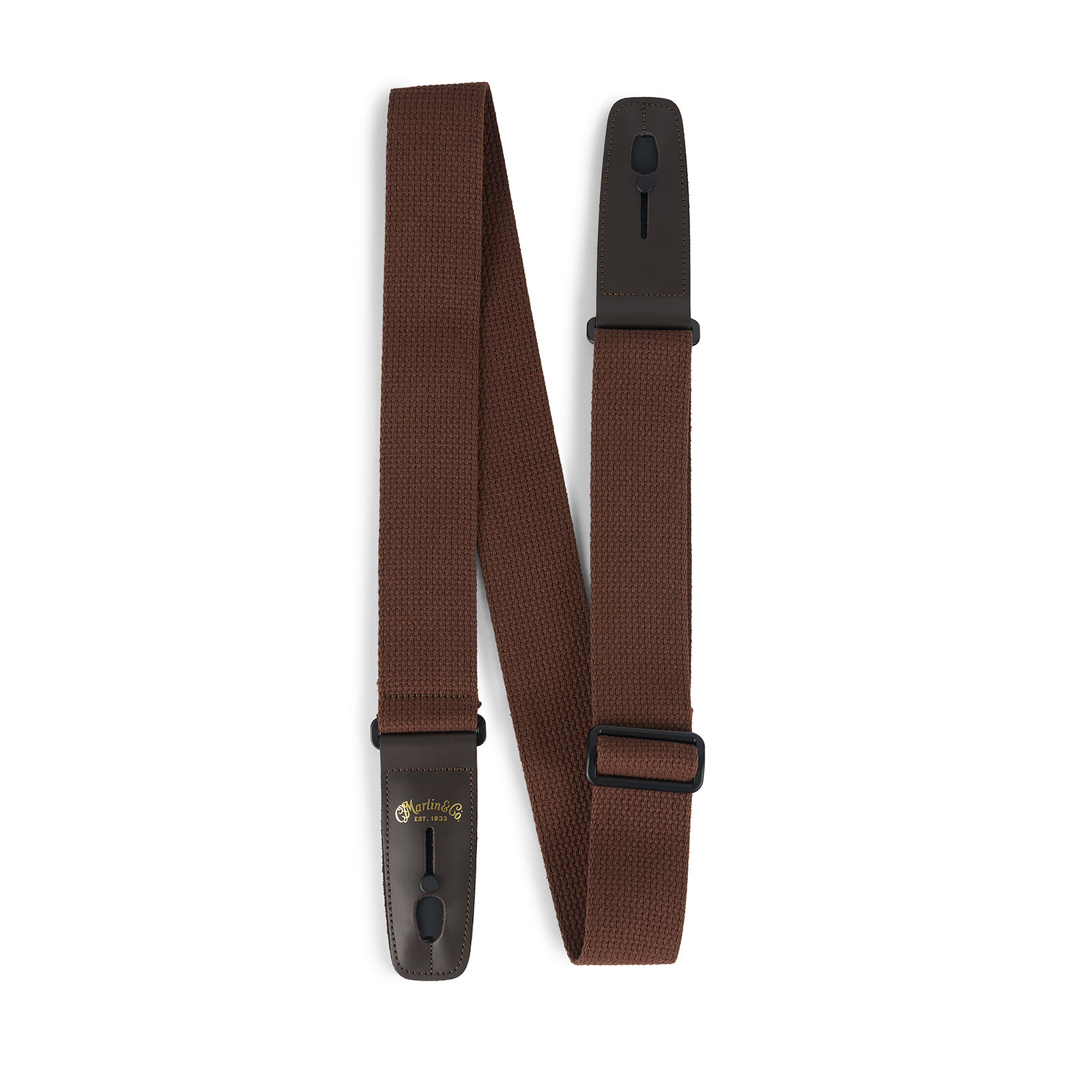 Martin Cotton Weave Lock-It Guitar Strap in Brown in stock