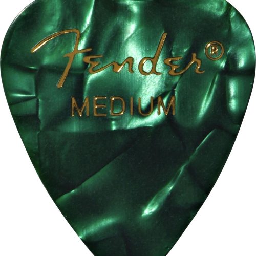Fender Medium Green Moto Picks Pack of 12 in stock