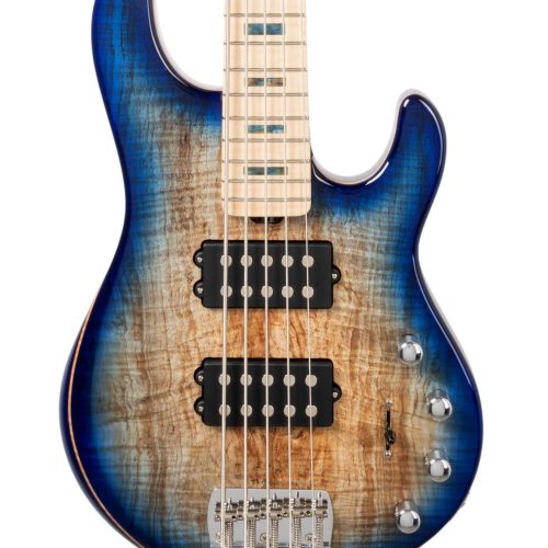Music Man BFR StingRay Special 5HH Bass Guitar in Paua Blue Burst, Figured Maple Neck in stock