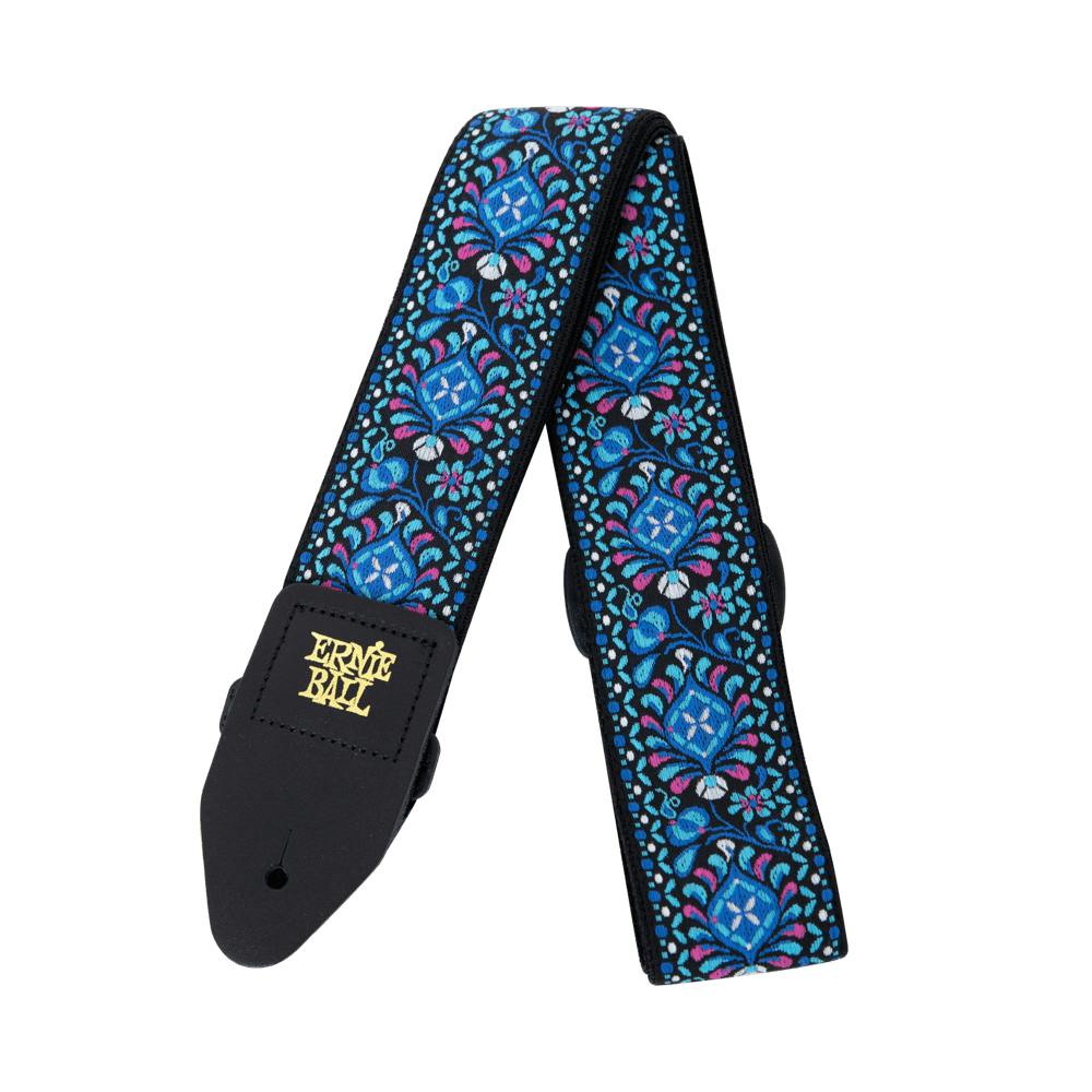 Ernie Ball Classic Jacquard Guitar Strap Indigo Orchard in stock