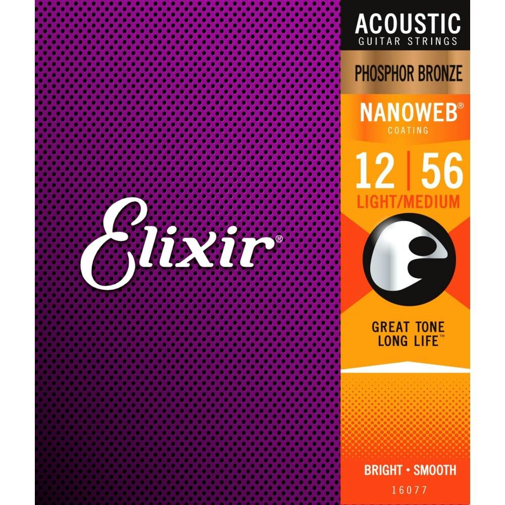 Elixir Acoustic Nanoweb Phosphor Bronze Light/Medium 12-56 in stock