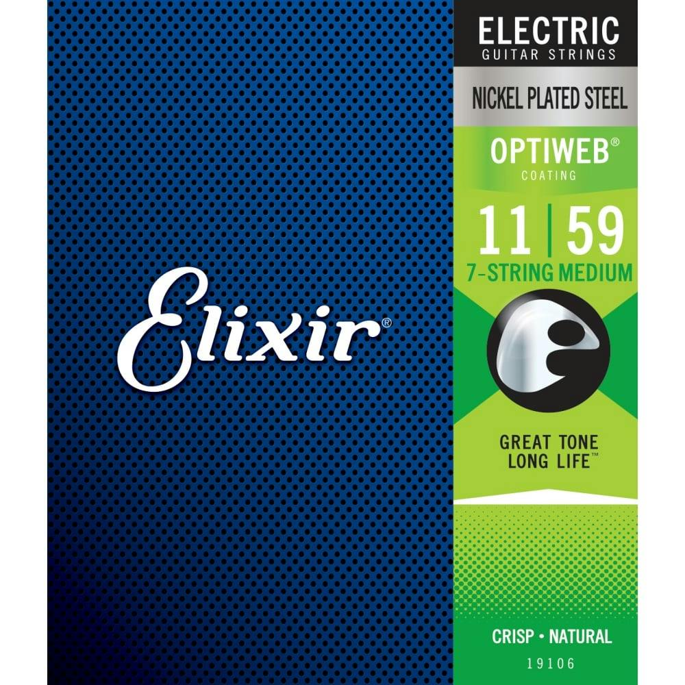 Elixir Electric OPTIWEB Nickel 7 String Medium 11-59 in stock