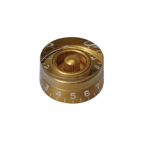 Replacement Electric Guitar Speed Knob (Hatbox Style) Trans Gold in stock