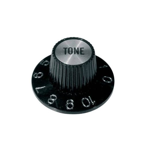 Replacement Electric Guitar Witch Hat Tone Knob in Black in stock