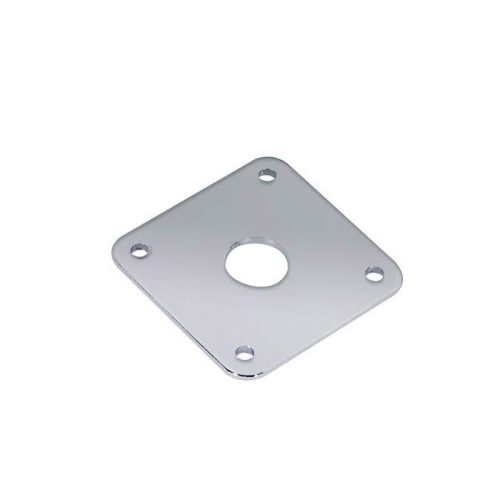 Guitar Jack Plate (Square Shape) in Chrome in stock