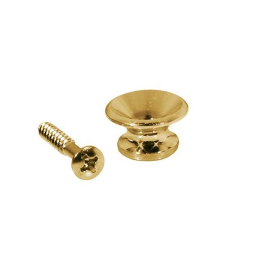 Metal Guitar Strap Buttons 13mm in Gold x2 (V-Model) in stock