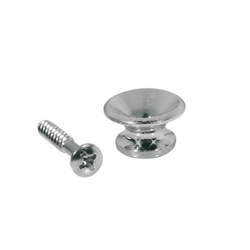 Metal Guitar Strap Buttons 13mm in Nickel x2 (V-Model) in stock