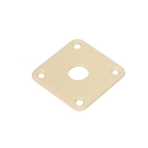 Boston Guitar Parts Jack Plate, Square, Plastic 34X34Mm, Flat, Ivory in stock