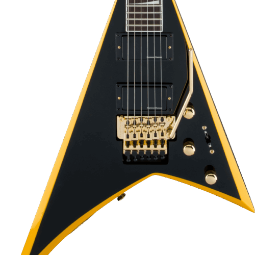 Jackson X Series Rhoads RRX24 Electric Guitar in Black With Yellow Bevels in stock