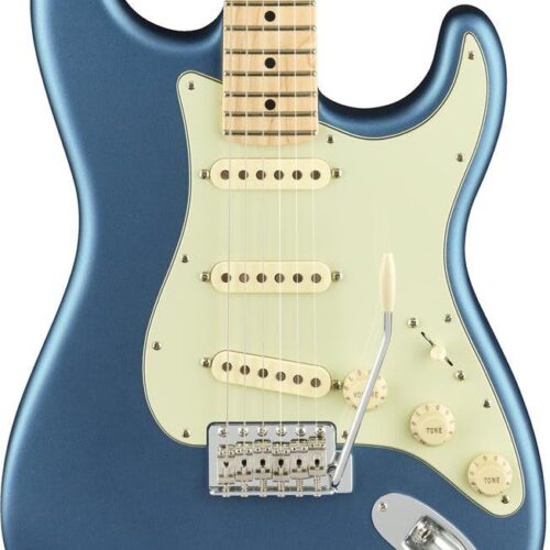Fender American Performer Stratocaster in Satin Lake Placid Blue in stock