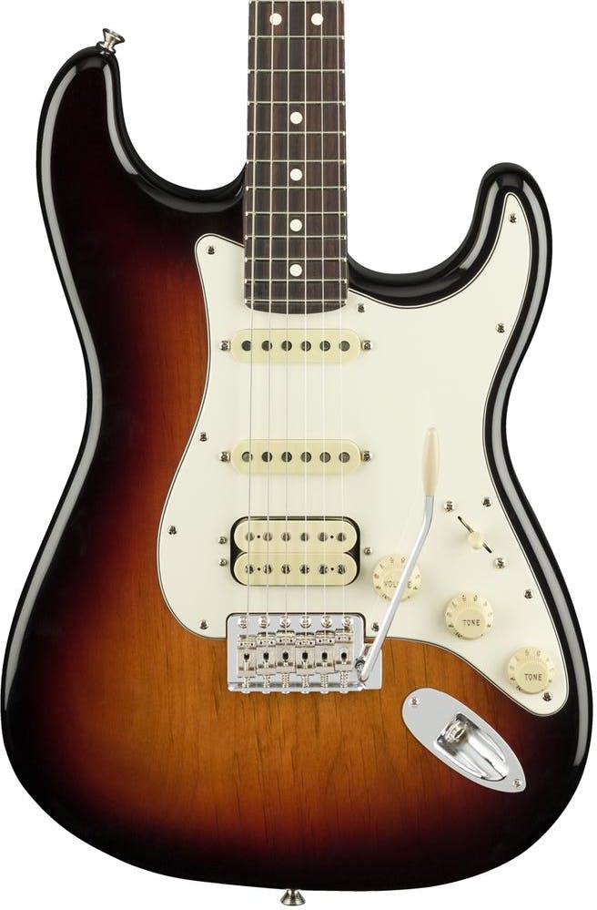 Fender American Performer HSS Stratocaster in 3-Tone Sunburst in stock