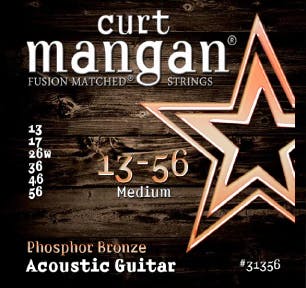Curt Mangan Strings 13-56 PhosPhor Bronze Medium Acoustic Guitar Strings in stock
