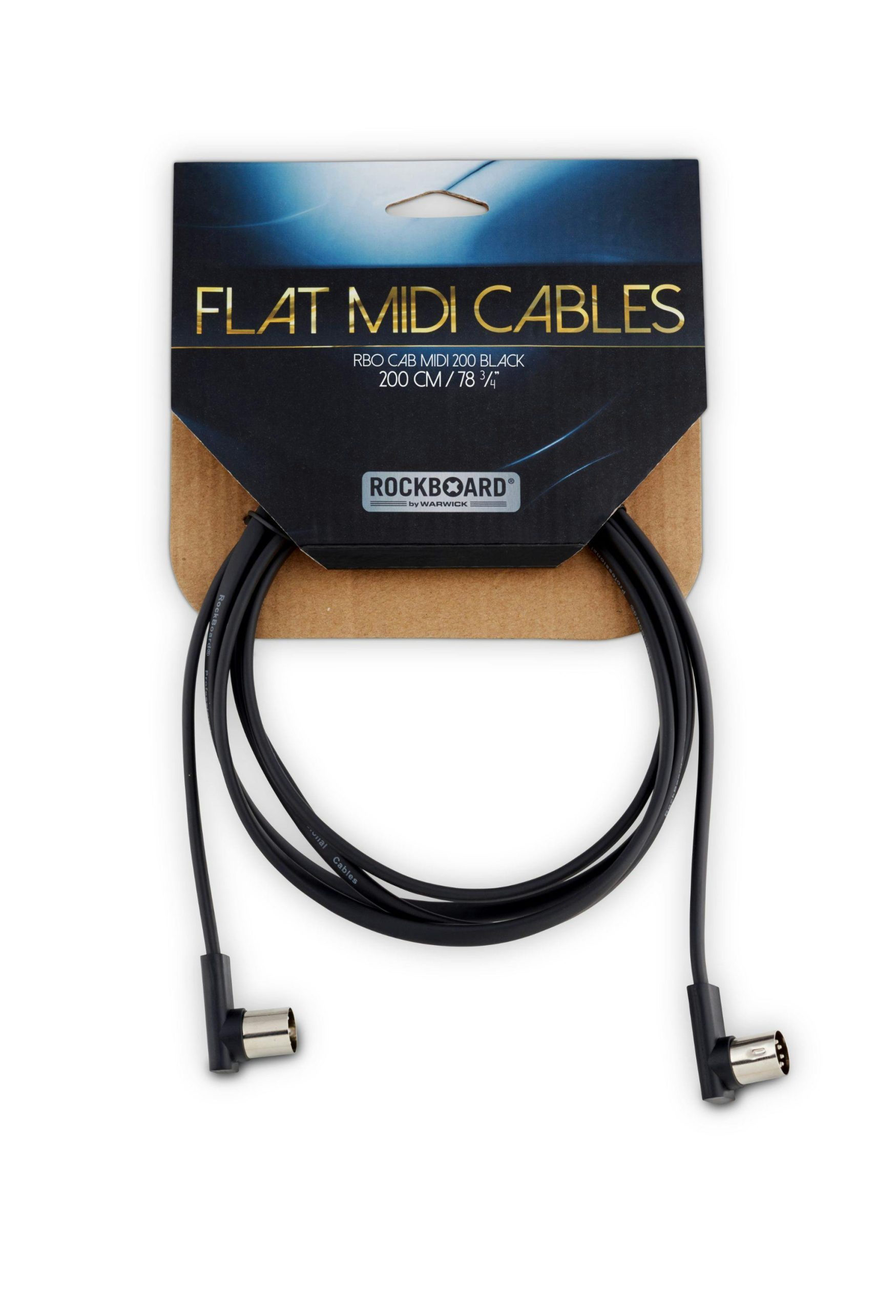 Rockboard Flat MIDI Cable - 6.6 ft. - Black in stock