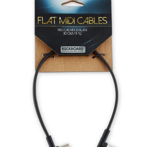Rockboard Flat MIDI Cable - 30 cm - Black in stock