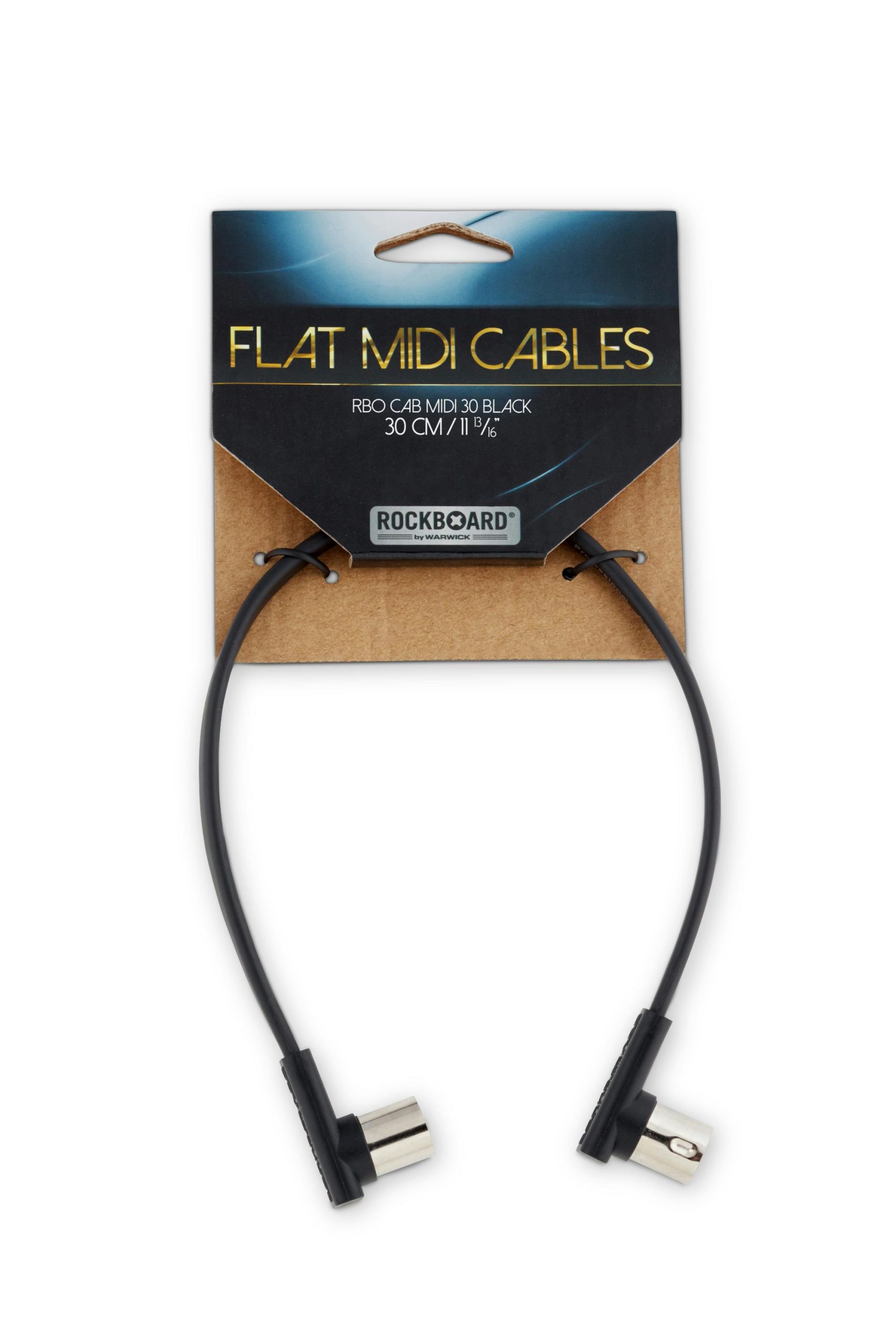 Rockboard Flat MIDI Cable - 30 cm - Black in stock