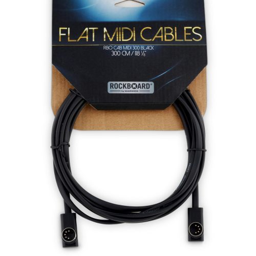 Rockboard Flat MIDI Cable - 9.8 ft. - Black in stock