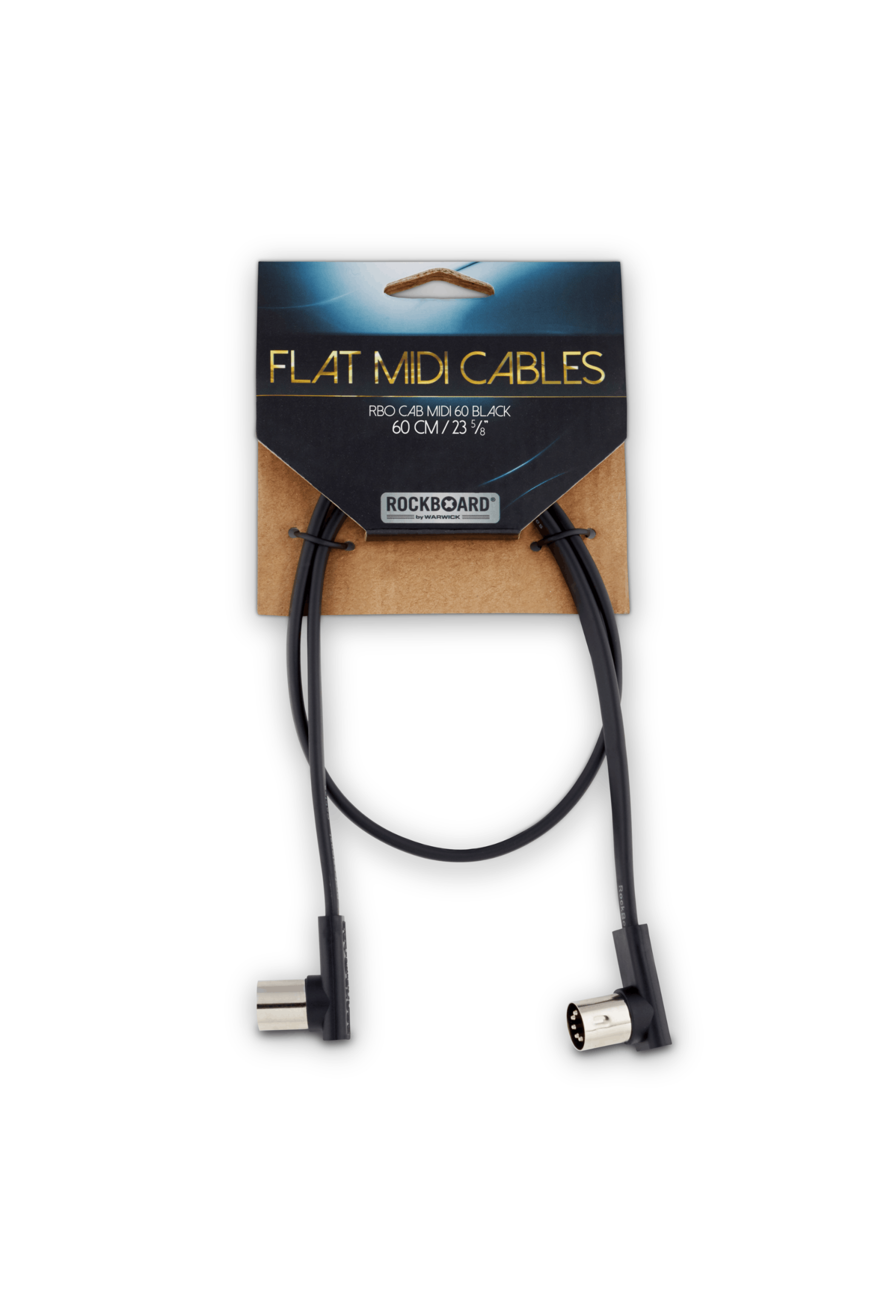 Rockboard Flat MIDI Cable - 60 cm - Black in stock - Image 1