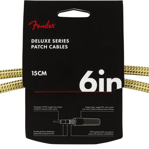 Fender Deluxe Series Instrument Cables (2-Pack) Angle/Angle 6' in Tweed in stock