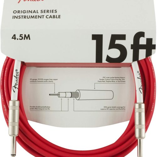 Fender Original Series Instrument Cable 15' in Fiesta Red in stock