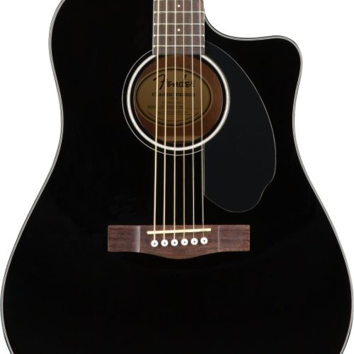 Fender CD-60SCE Dreadnought Electro-Acoustic Cutaway Guitar in Black in stock