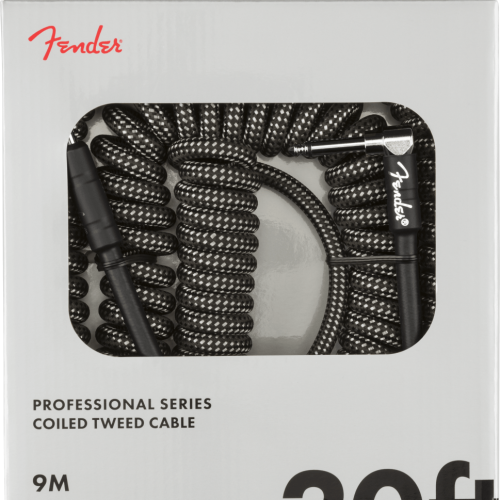 Fender Professional Coil Cable 30" in Gray Tweed in stock