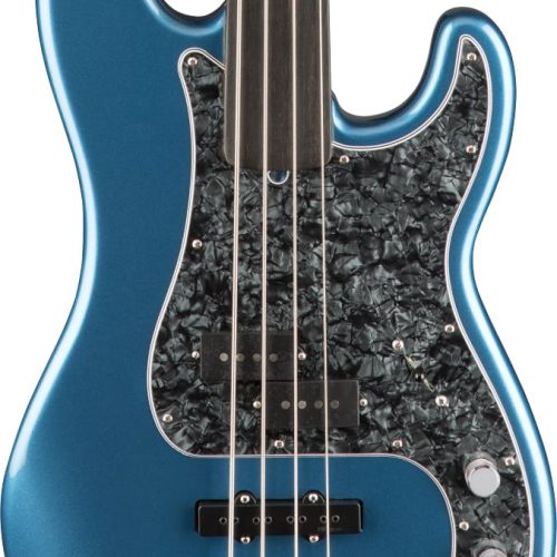 Fender Tony Franklin Signature Fretless Precision Bass In Lake Placid Blue in stock