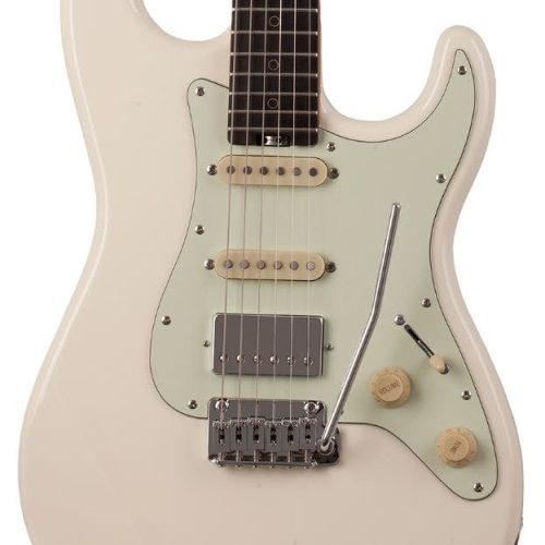 Schecter Nick Johnston Traditional HSS in Atomic Snow in stock