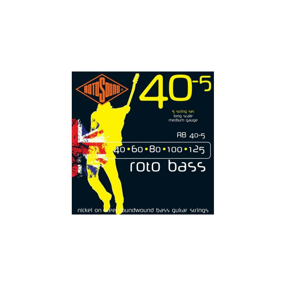 Rotosound RB40-5 Nickel 5-String Bass Strings Medium 40-125 in stock