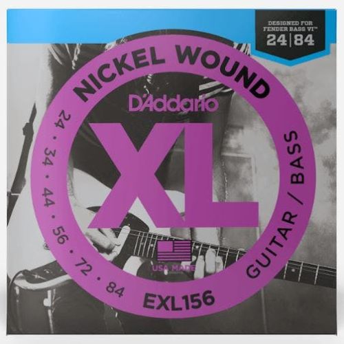 D'Addario EXL156 24-84 nickel wound bass Fender VI strings in stock