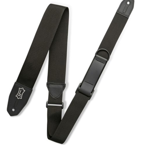 Levy's Right Height Polyester Guitar Strap in Black in stock