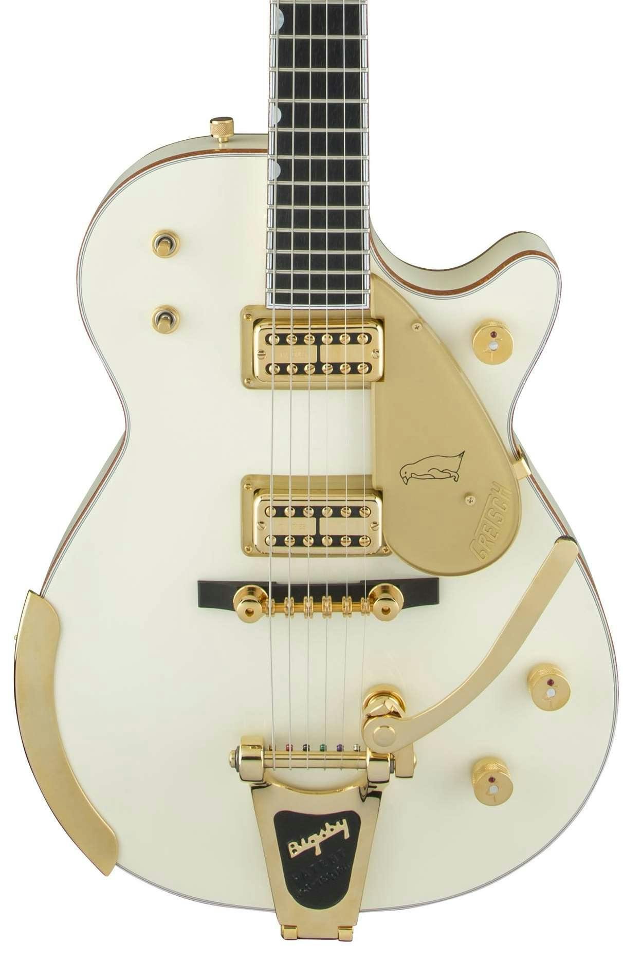 Gretsch G6134T-58 Vintage Select Penguin in Vintage White in stock