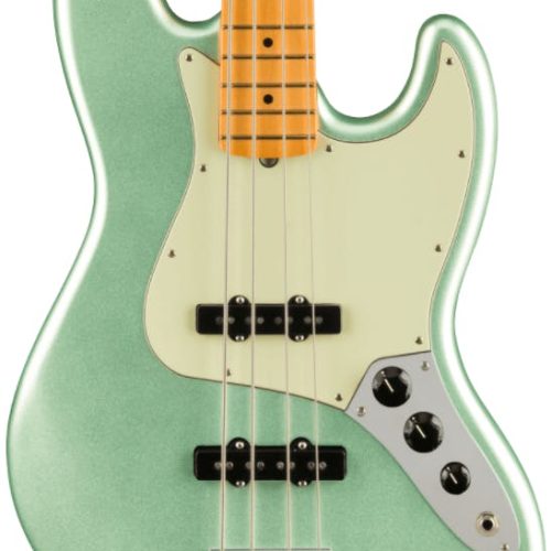 Fender American Professional II Jazz Bass In Mystic Surf Green with Maple Fingerboard in stock