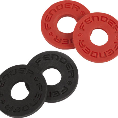 Fender Strap Blocks 4 Pack - Black and Red in stock