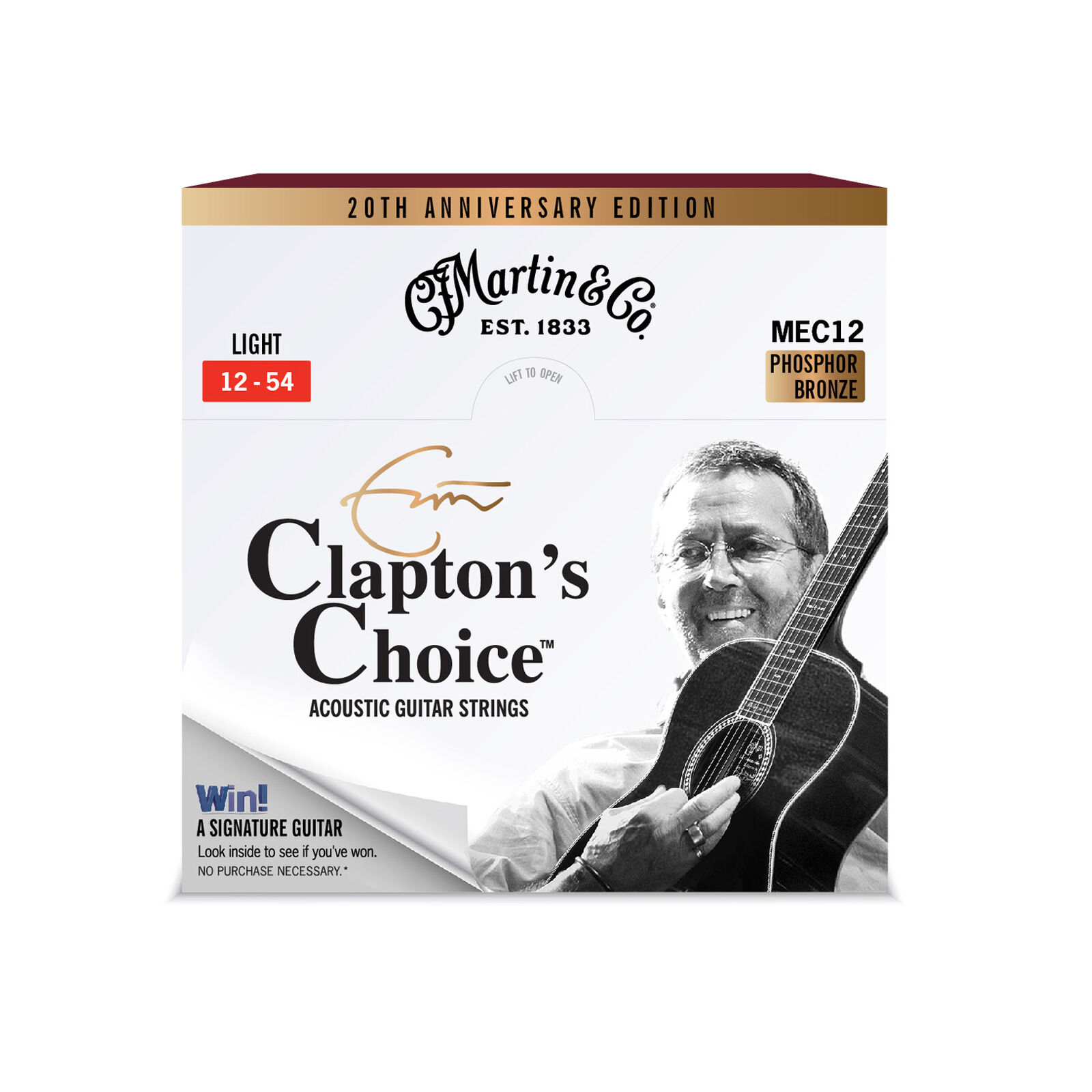 Martin Clapton's Choice Limited Edition 20th Anniversary Phosphor Bronze Light (12-54) in stock