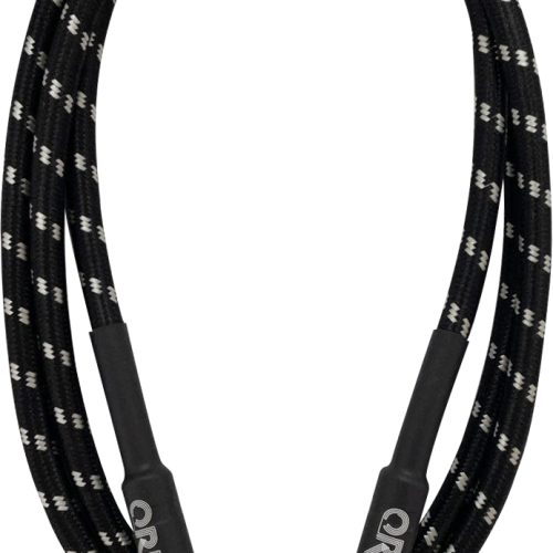 Ordo 10ft/3m Braided Black and Grey Instrument Cable with Straight to Straight Jack in stock