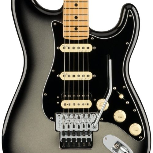 Fender American Ultra Luxe Stratocaster Floyd Rose HSS in Silverburst in stock