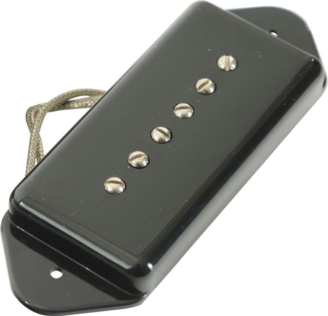 Lollar P-90 Dogear Bridge Tall Pickup in Black in stock - Image 1