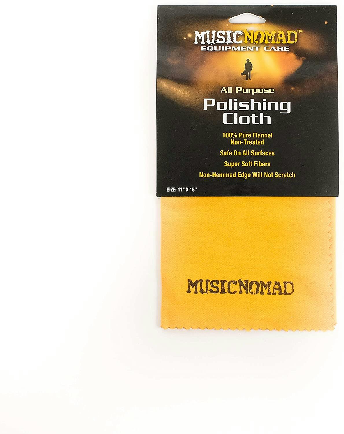 MusicNomad All Purpose Edgeless 100% Pure Flannel Non Treated Polishing Cloth in stock
