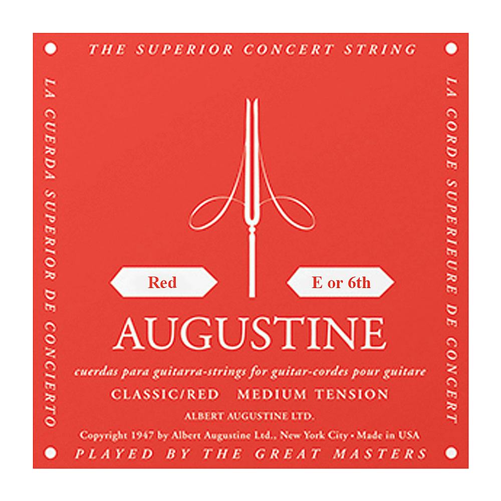 Augustine Red MT Single E or 6th Classical Guitar String in stock