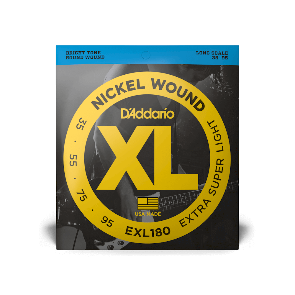 DAddario EXL180 Nickel Wound Bass Guitar Strings, EXTRA SUPER Light, 35-95 , Long Scale in stock