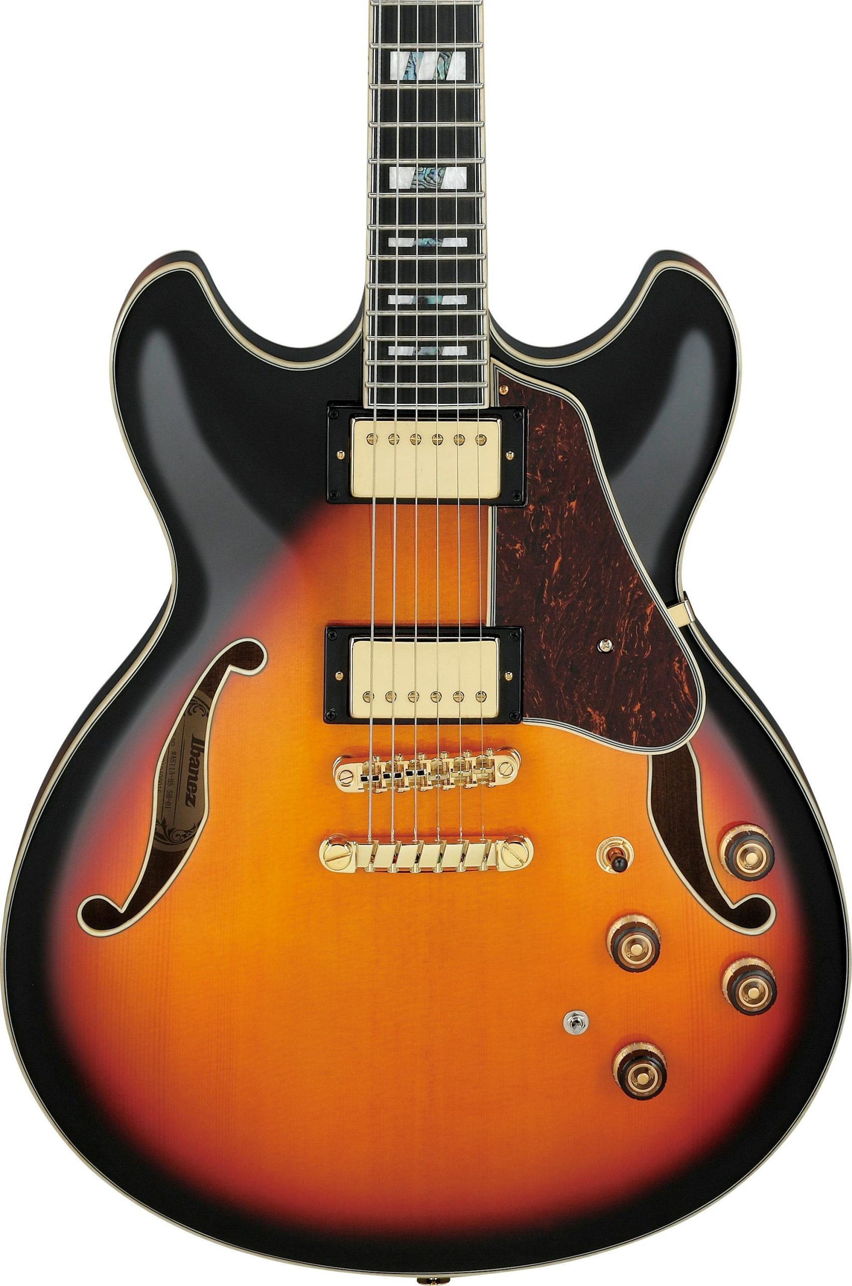 Ibanez AS113-BS Artstar Semi-Hollow Body Guitar in Brown Sunburst in stock - Image 1