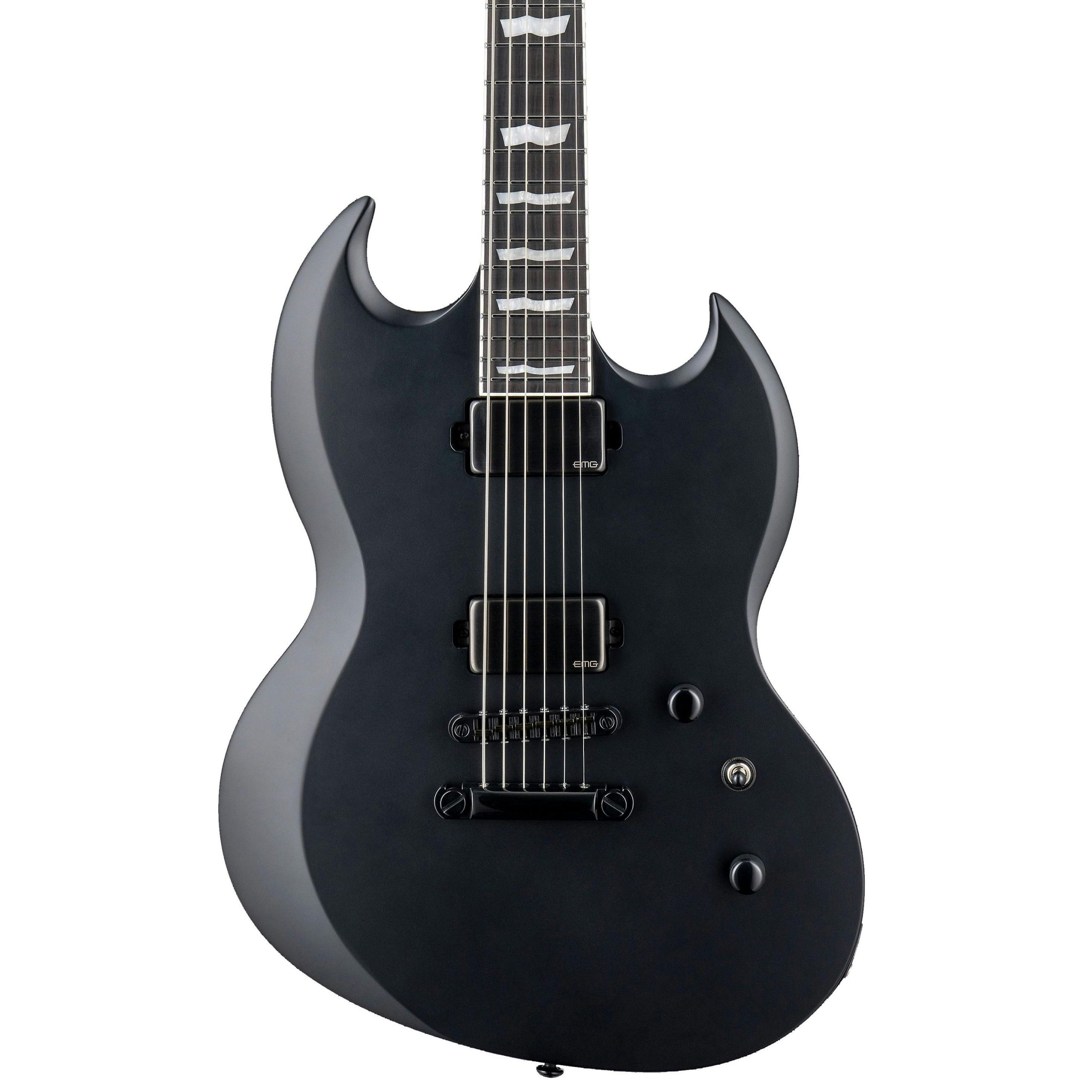 ESP LTD Deluxe Viper-1000 Baritone Electric Guitar in Black Satin in stock