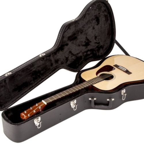 Fender Flat-Top Dreadnought Acoustic Guitar Case, Black in stock