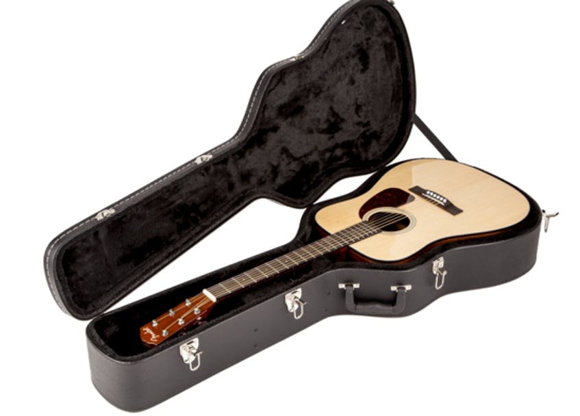 Fender Flat-Top Dreadnought Acoustic Guitar Case, Black in stock