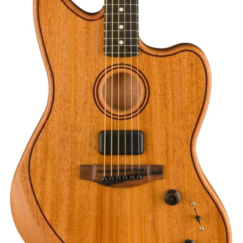 B Stock : Fender American Acoustasonic Jazzmaster All-Mahogany Acoustic/Electric Guitar in Natural 002 in stock