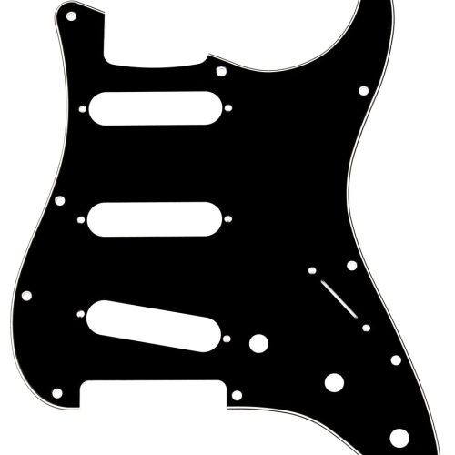Fender 11-Hole Modern-Style Stratocaster SSS Pickguard in Black in stock