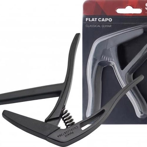 Stagg SCPXFLCR Flat "Trigger" Capo for Classical Guitars in Black in stock
